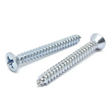 #10x1-1/2" Phillips Oval Head Type AB Self Tapping Sheet Metal Screws Zinc