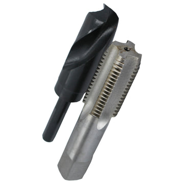 1-1/8"-7 UNC HSS Plug Tap and 63/64" HSS 1/2" Shank Drill Bit Kit