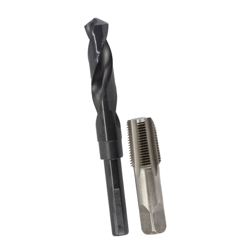 1/2" Carbon Steel NPT Pipe Tap and 23/32" HSS Drill Bit Kit