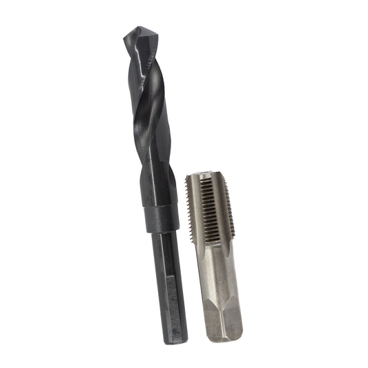 1/2" Carbon Steel NPT Pipe Tap and 23/32" HSS Drill Bit Kit