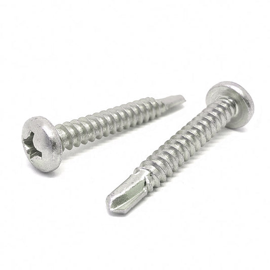 #10x1-1/2" Stainless Steel Phillips Pan Head #3 Point Self Drilling Screws