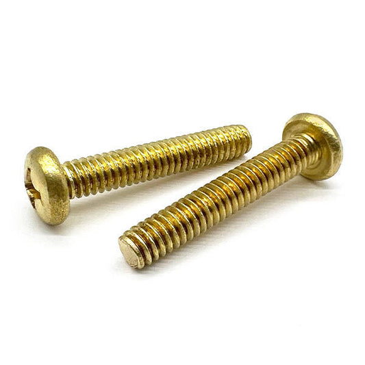 #6-32x1/2" Brass Phillips Pan Head Machine Screws