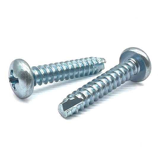 #10-16x1" Phillips Pan Head Type BT Thread Cutting Screws Zinc Clear