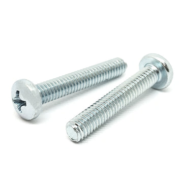 #6-32x1-1/2" Phillips Pan Head Machine Screws Steel Zinc