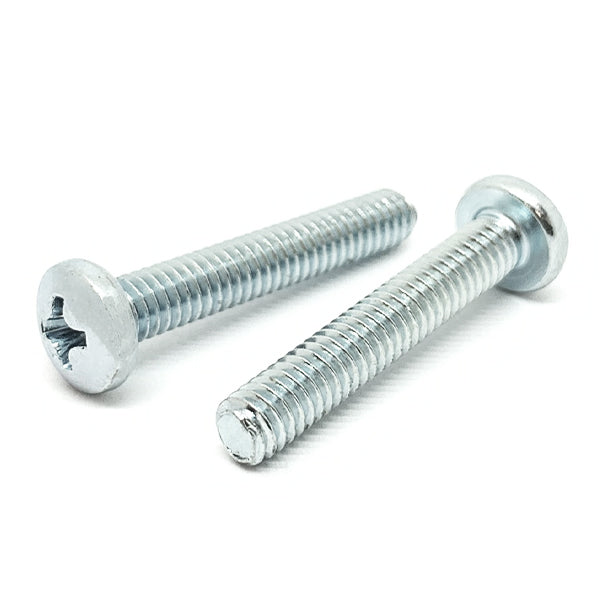 5/16-18x2" Phillips Pan Head Machine Screws Steel Zinc