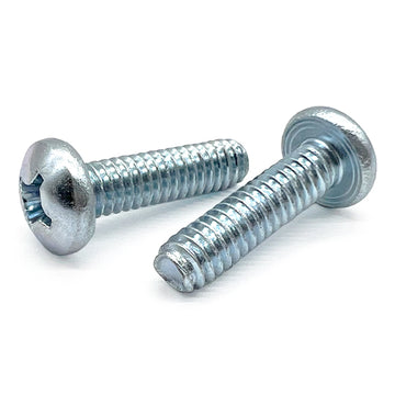 #10-24x1-1/2" Phillips Pan Head Thread Rolling Screws Zinc Clear