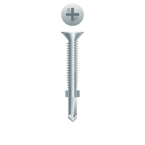 #12 Strong-Point Flat Head Reamer 12-24 x 2-1/4, PH, Zinc