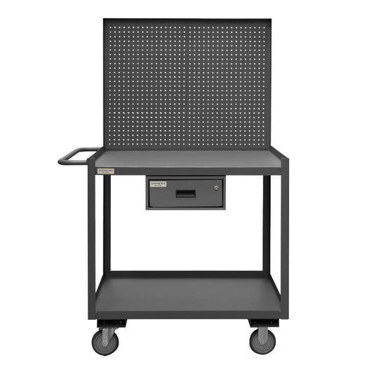 Stock Cart, 2 Shelves, Pegboard