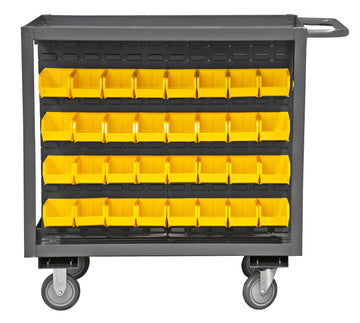 Stock Cart, 2 Shelves, 24 x 36, 64 Bins