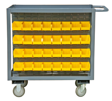 Stock Cart, 2 Shelves, 24 x 36, 64 Bins