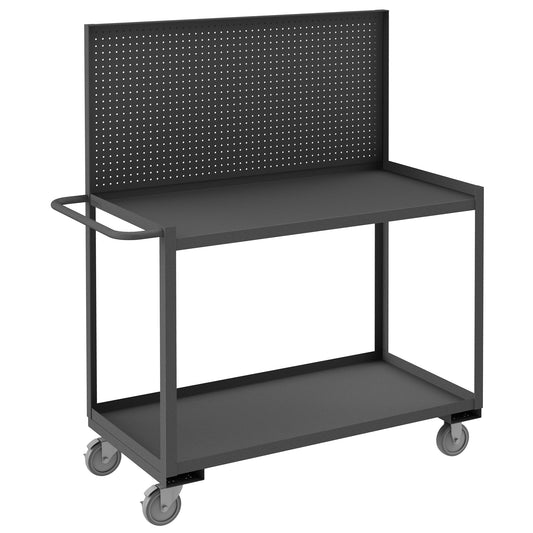 Stock Cart, 2 Shelves, 24 x 48, Pegboard