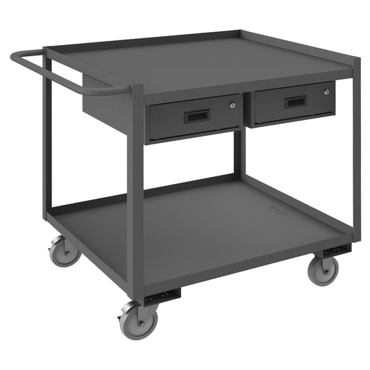 Stock Cart, 2 Shelves, 30 x 36, 2 Drawer