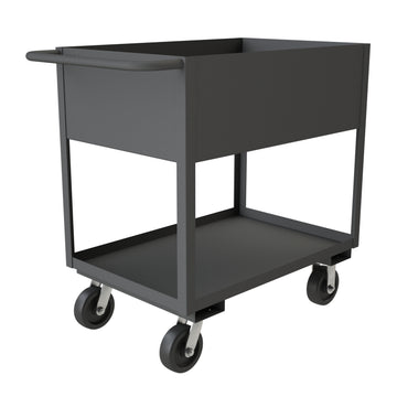 Stock Cart, 2 Shelves, High Lip, 24 x 36