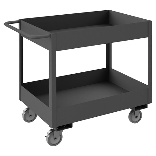 Stock Cart, 2 Shelves, High Lip, 18 x 36