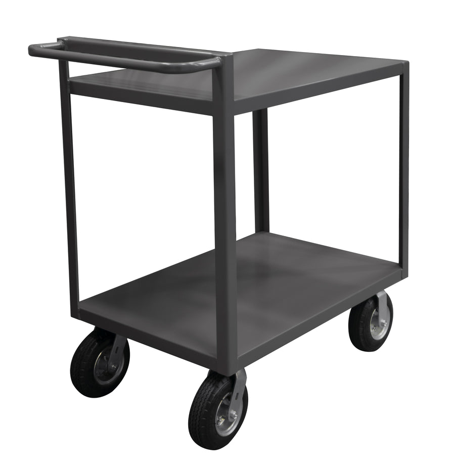 Stock Cart, 2 Shelves, Raised Handle