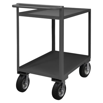 Stock Cart, 2 Shelves, Raised Handle
