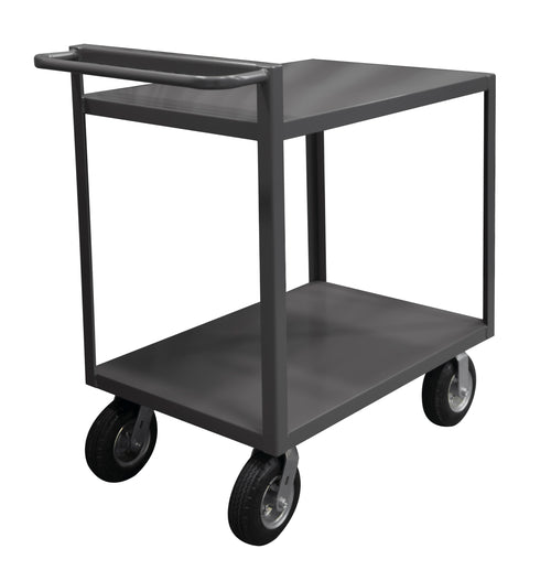 Stock Cart, 2 Shelves, Raised Handle