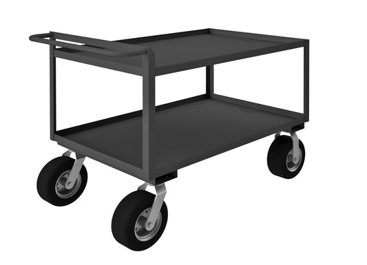 Stock Cart, 2 Shelves, Raised Handle