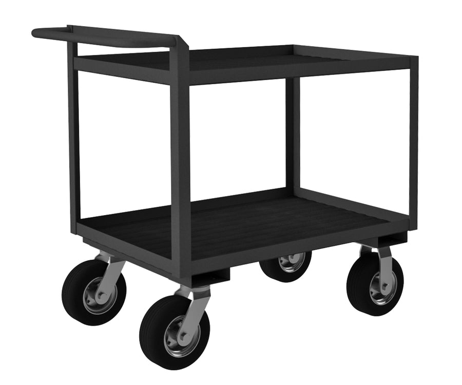Stock Cart, 2 Shelves, Raised Handle