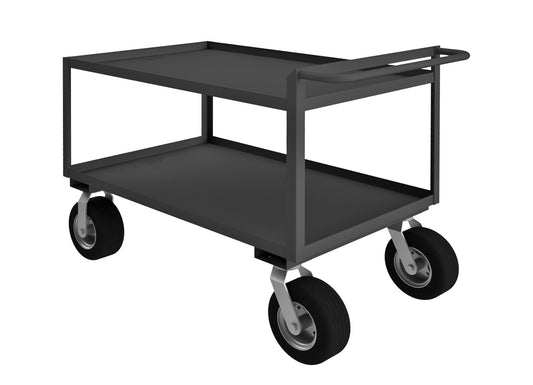 Stock Cart, 2 Shelves, Raised Handle
