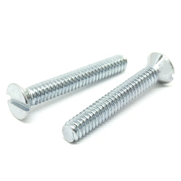 5/16-18x1-3/4" Slotted Flat Head Machine Screws Steel Zinc