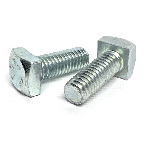 1/4"-20x1" Square Head Bolts Grade A307 Zinc Clear