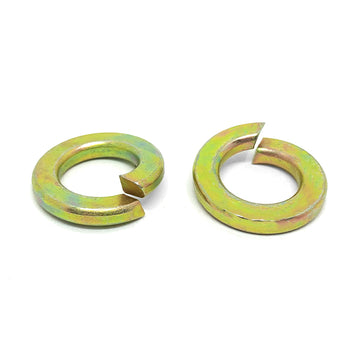 M5 Split Lock Washers Zinc Yellow