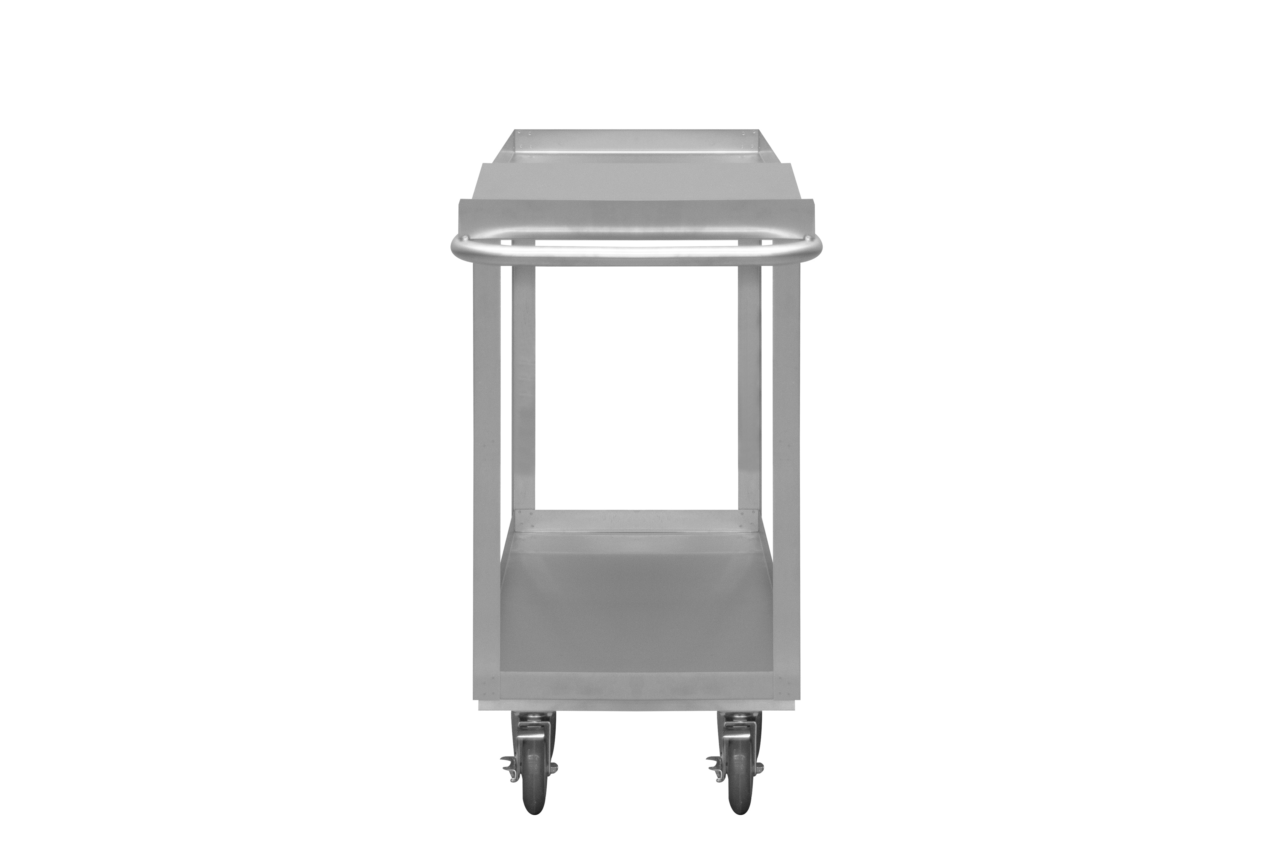 Stainless Order Picking Cart, 2 Shelves