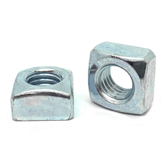 7/8"-9 Steel Square Nuts Zinc Clear