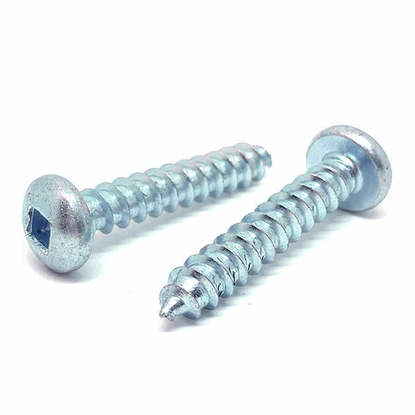 #10x1" Square Pan Head Type AB Self Tapping Sheet Metal Screws Zinc