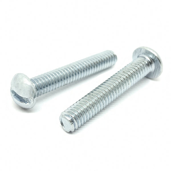 #6-32x3" Slotted Round Head Machine Screws Steel Zinc