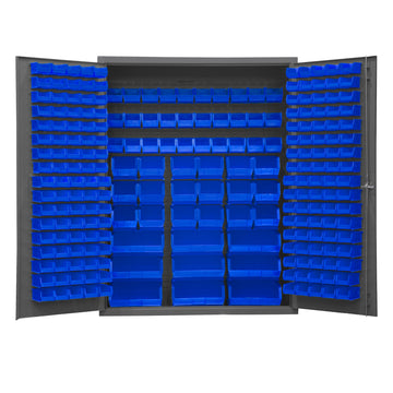 Cabinet, 227 Blue Bins, No Legs