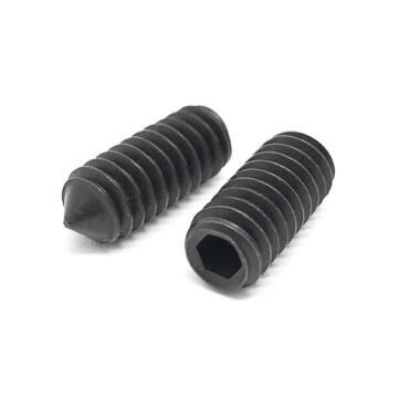 1/4-28x1-1/2" Alloy Cone Point Allen Socket Set Screw Black Oxide