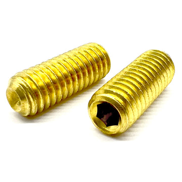 1/4"-20x5/8" Brass Cup Point Socket Set Screws