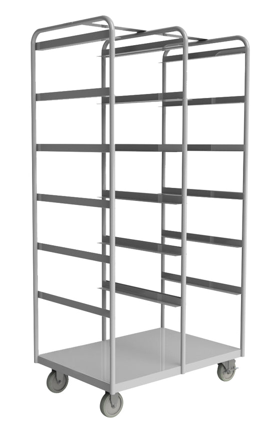 Stainless Steel Tub Rack Cart, 12 Bins