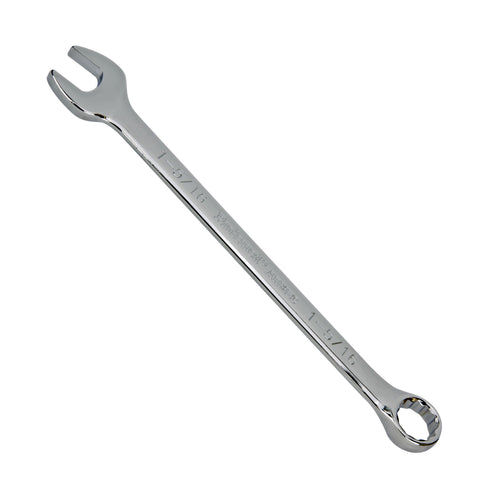 1 1/8" Combo Wrench, 12Pt. Proferred Combination Wrench, Chrome Finish