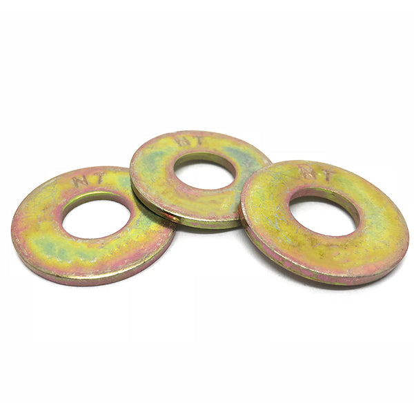 1" USS Grade 8 Flat Washers Zinc Yellow