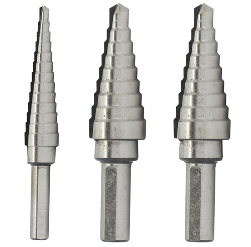3 Piece HSS Step Drill Bit Set (Sizes #1 to #3)