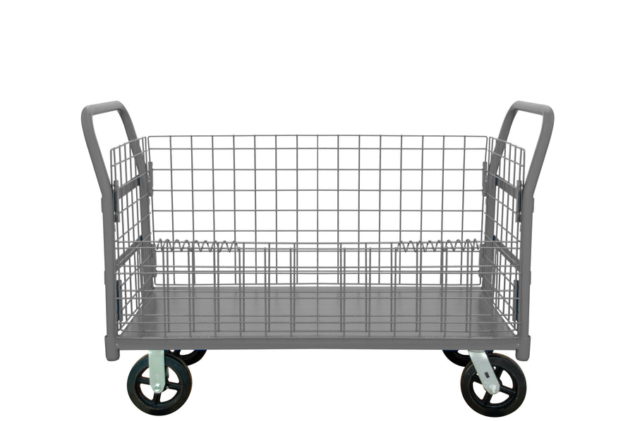Wire Cart, Removable Handles, Drop Gate