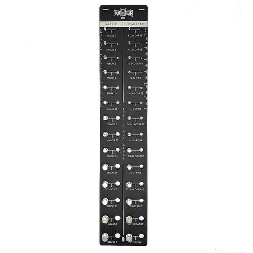 Inch & Metric Wall Mount Bolt & Nut Gauge Aluminum Black