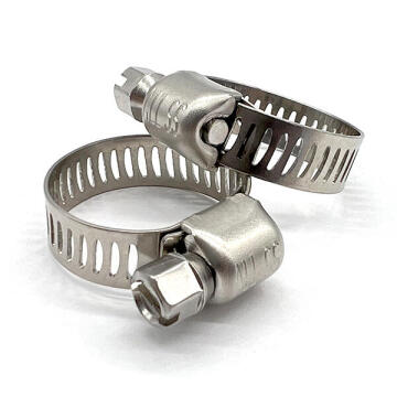 #8 Micro Worm Gear Hose Clamp 304 Stainless w/ 1/4" Slotted Screw