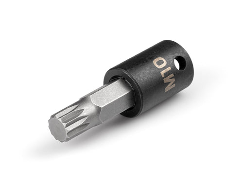 3/8 Inch Drive x M10 Triple Square Impact Bit Socket