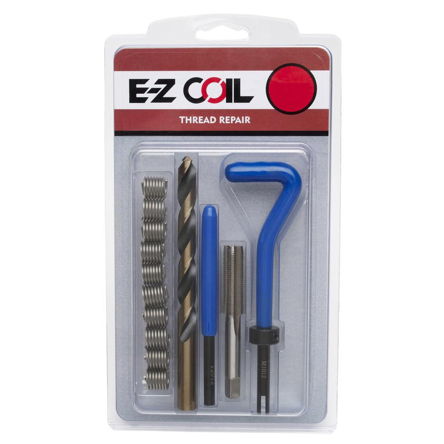 M14-2.0 Stainless Steel Threaded Coil Insert Standard Repair Kit with Inserts, Drill Bit, Tap, Install Tool, and Tang Remover