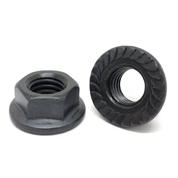 M5-0.8 Class 8 Serrated Hex Flange Nuts Plain & Oil