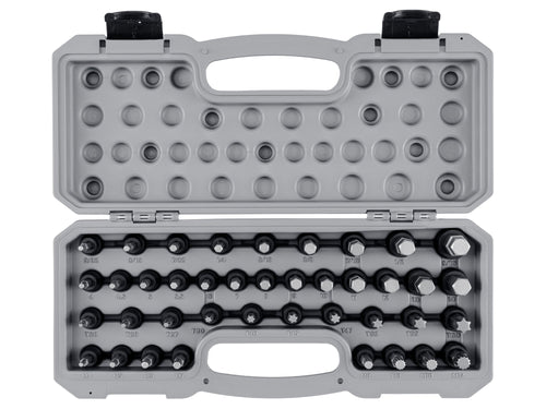 3/8 Inch Drive Hex, Torx, Triple Square Impact Bit Socket Set with Case (40-Piece)