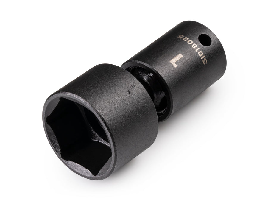 3/8 Inch Drive x 1 Inch Shallow 6-Point Universal Joint Impact Socket