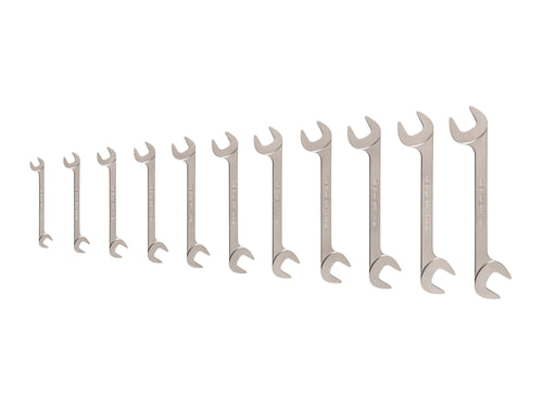 Angle Head Open End Wrench Set, 11-Piece (3/8-1 in.)