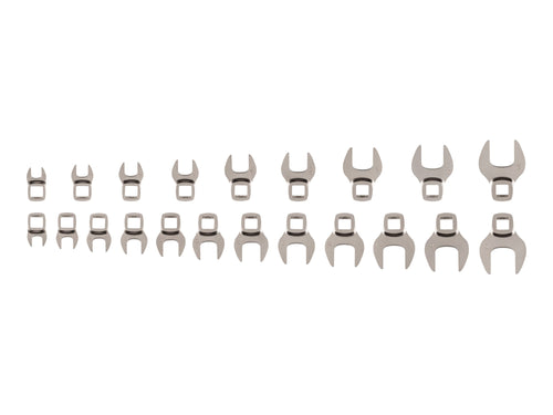 3/8 Inch Drive Crowfoot Wrench Set, 21-Piece (5/16 - 3/4 in., 8 - 19 mm)