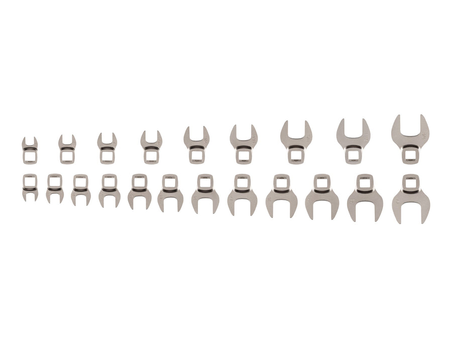 3/8 Inch Drive Crowfoot Wrench Set, 21-Piece (5/16 - 3/4 in., 8 - 19 mm)