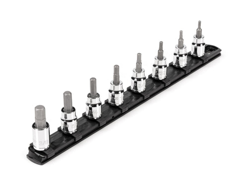 3/8 in Drive Hex Bit Socket Set with Rail, 8-Piece (1/8 - 3/8 in.)
